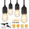 48FT Outdoor String Light Patio Vintage Edison Bulbs Hanging Socket Waterproof